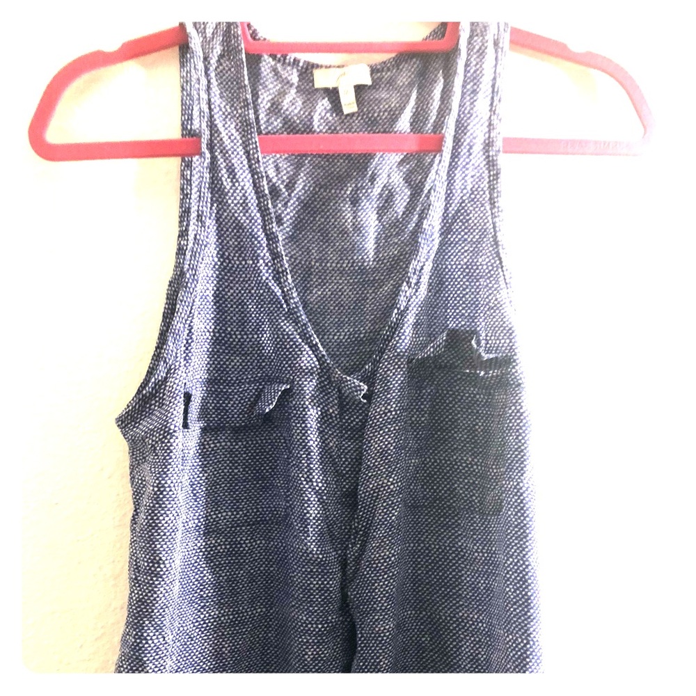 Joie silk button down sleeveless shirt
